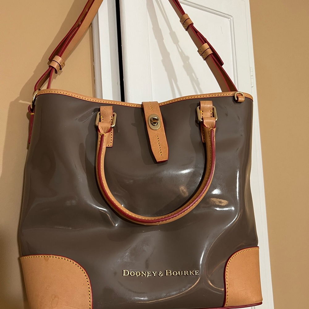Dooney & Bourke Patent Claremont Dover Tote - Picture 2 of 13